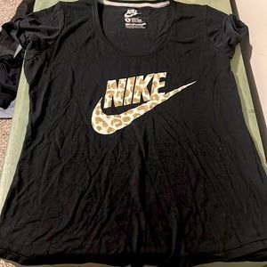 Nike T with leopard lettering